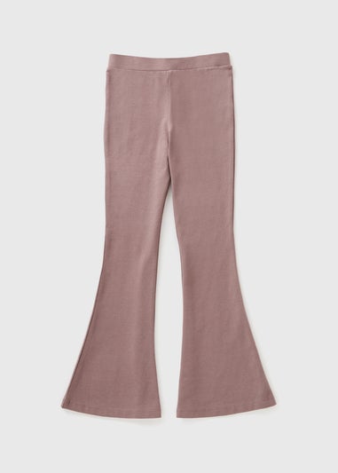 Girls Brown Flare Leggings (7-15yrs)