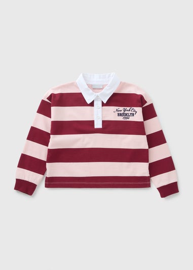 Girls Burgundy Polo (7-15yrs)