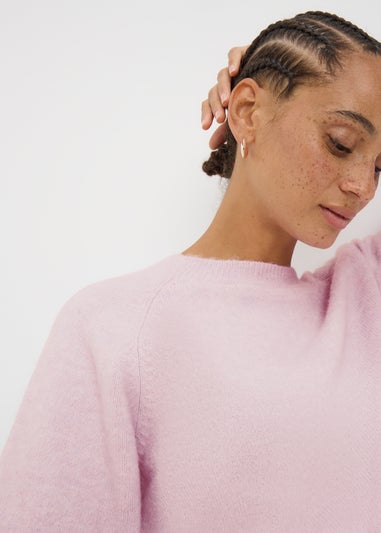 Light Pink Knit Spandex T-Shirt