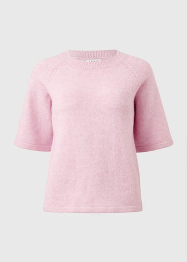 Light Pink Knit Spandex T-Shirt