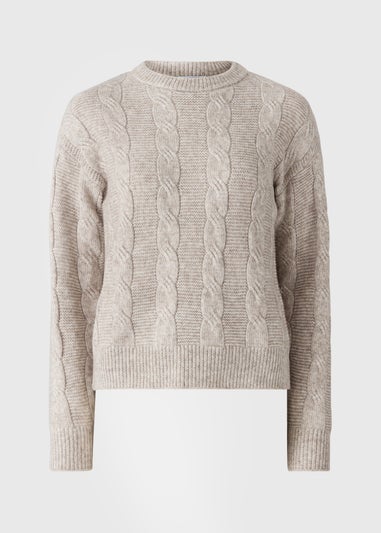 Mocha Cable Knit Jumper