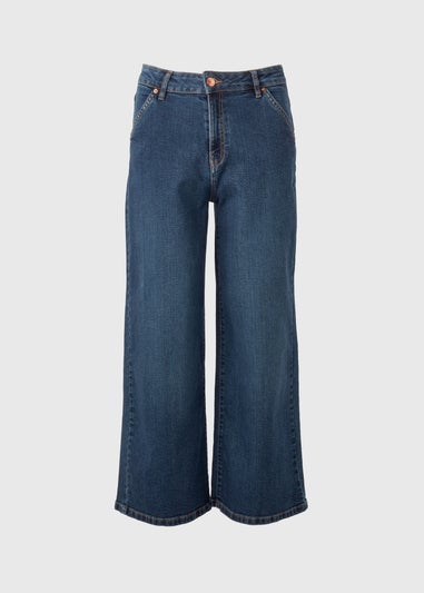 Darkwash Stretch Wide Leg Jeans
