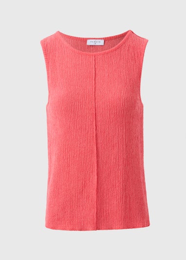 Coral Textured Seam Vest Top