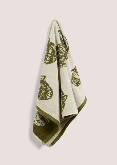 Green Pumpkin Hand Towel
