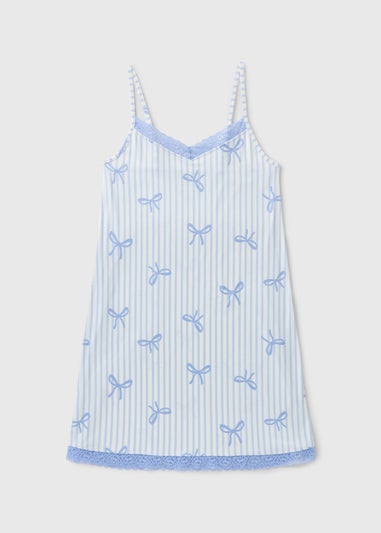 Blue Bow Chemise