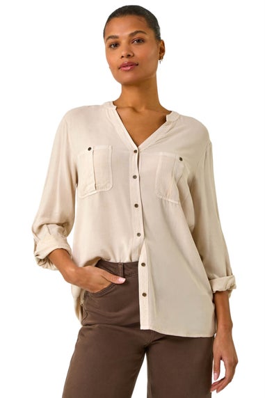 Roman Stone Buttoned Pocket Shirt