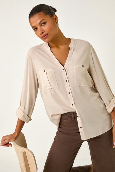 Roman Stone Buttoned Pocket Shirt