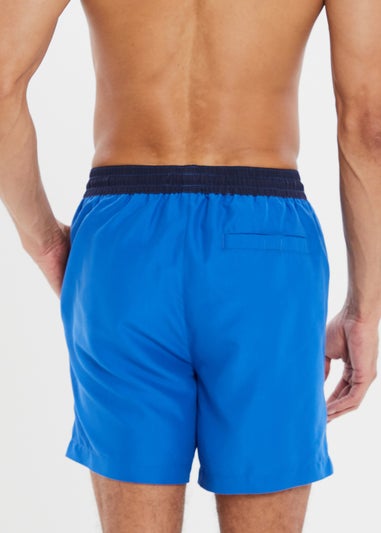 Threadbare Dark Blue Contrast Waistband Swim Shorts