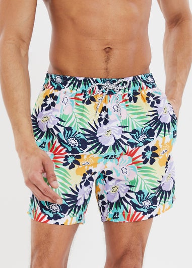 Threadbare Multi Floral Print Swim Shorts