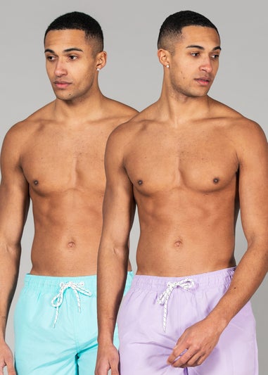 Kensington Eastside Purple 2-Pack Colour Swim Shorts