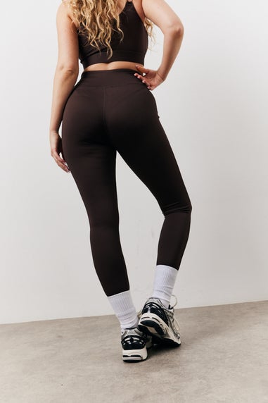 In The Style Petite Chocolate High Waist Leggings