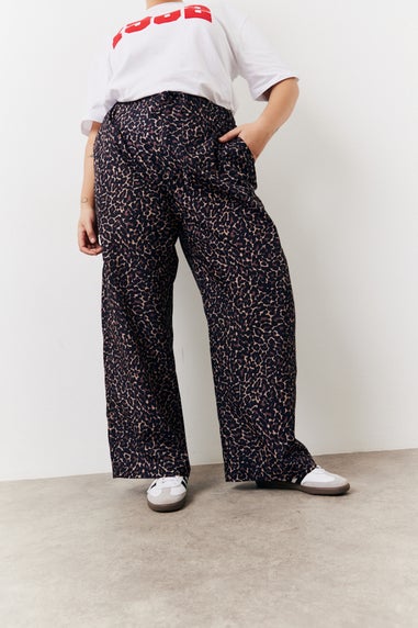 In The Style Brown Leopard Trousers