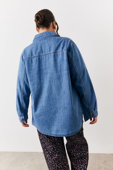 In The Style Blue Denim Shirt