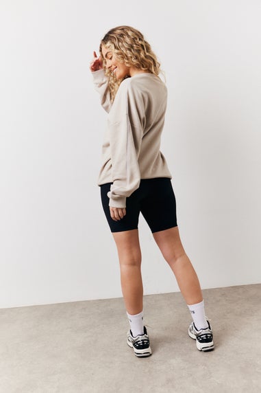 In The Style Stone Fit Leisure Club Graphic Oversized Sweatshirt