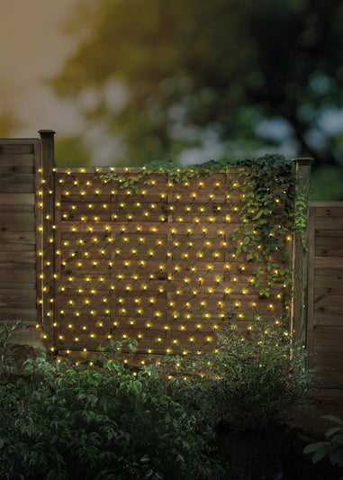 Premier Decorations 168 LED Warm White Battery Operated Net Lights