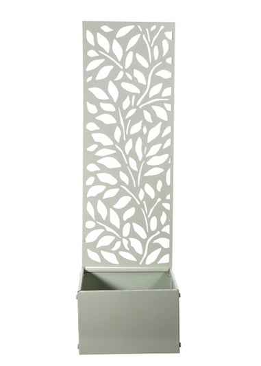 Premier Decorations Sage Green Leaf Design Metal Screen Planter