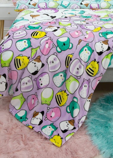 Squishmallows Purple Playful Fleece Colorful  Throw