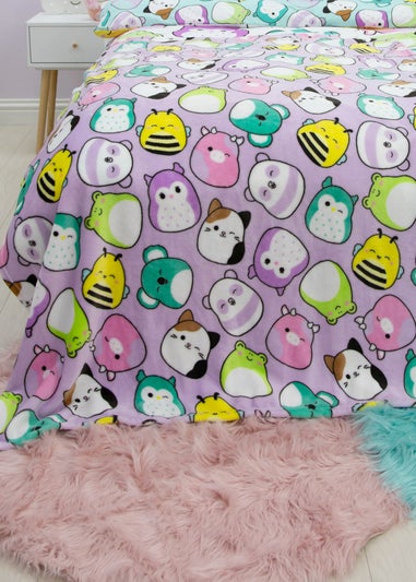 Squishmallows Purple Playful Fleece Colorful  Throw