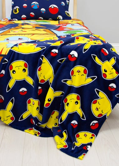 Pokemon Blue Retro Fleece Throw