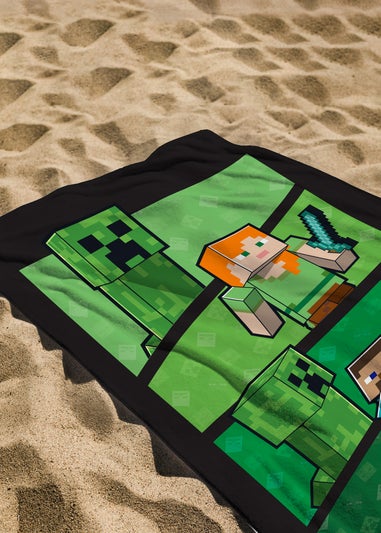 Minecraft Green Plater Beach Pool 100% Cotton Towel