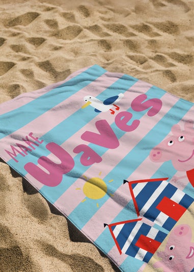 Peppa Pig Blue Waves Beach Pool Towel