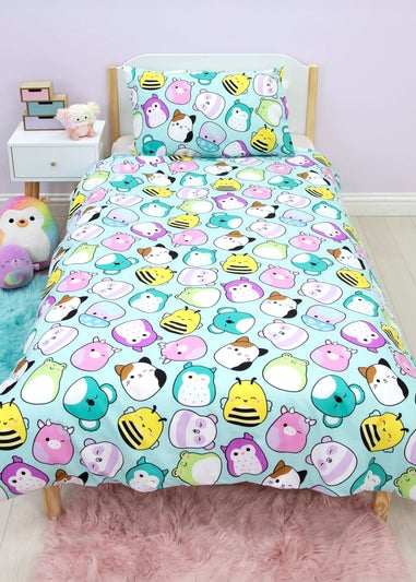 Squishmallows White Happy Brushed Microfiber Duvet Cover Set