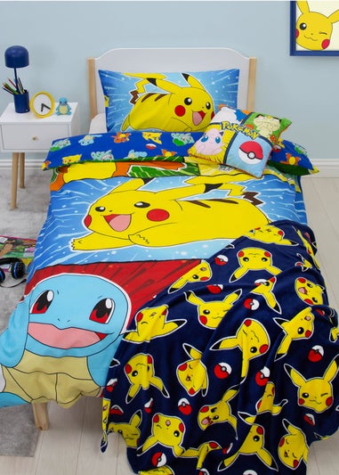 Pokemon Blue Retro Polycotton Duvet Cover Set