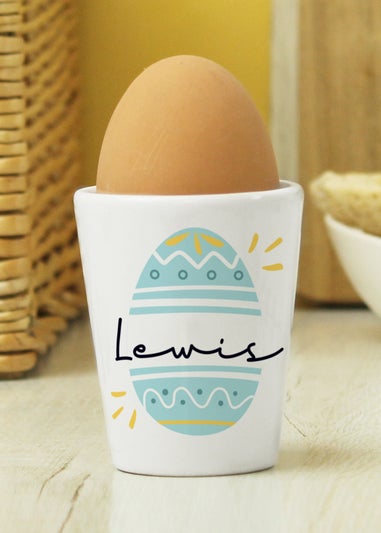 Personalised Memento Company White Easter Egg Cup