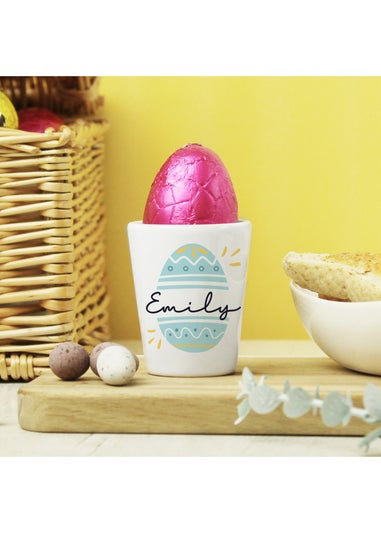 Personalised Memento Company White Easter Egg Cup