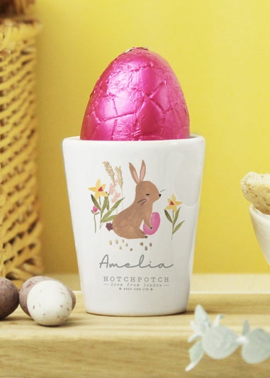 Personalised Memento Company White Bunny Egg cup