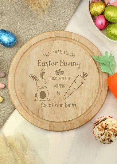 Personalised Memento Company Light Brown Easter Bunny Treat Board