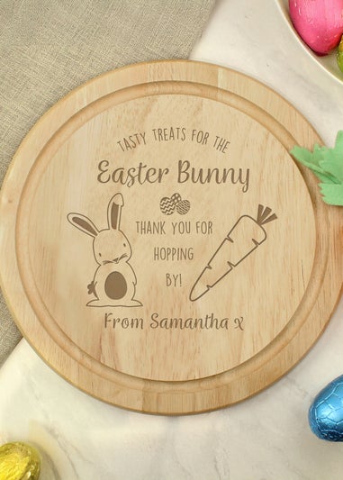 Personalised Memento Company Light Brown Easter Bunny Treat Board