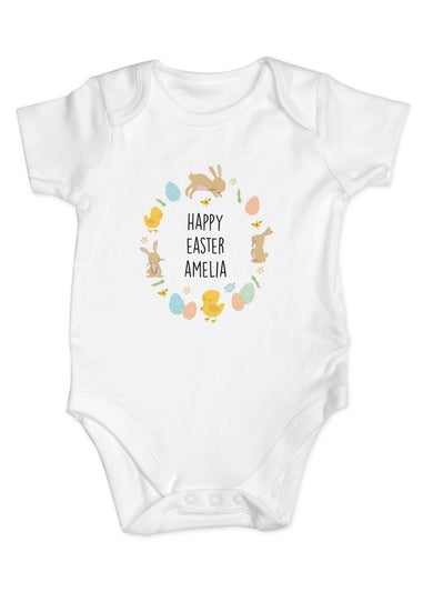 Personalised Memento Company White Easter Baby Vest