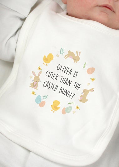 Personalised Memento Company White Easter Baby's Bib