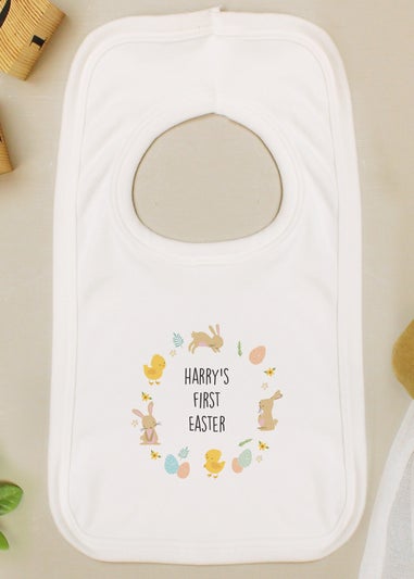 Personalised Memento Company White Easter Baby's Bib