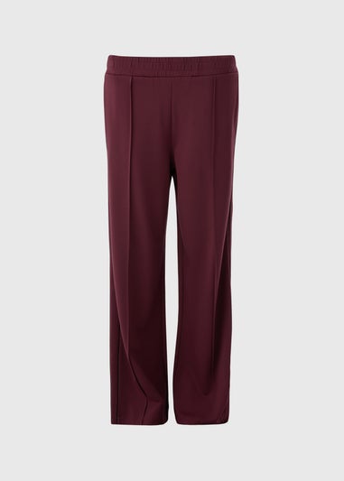 Burgundy Wide Leg Trousers