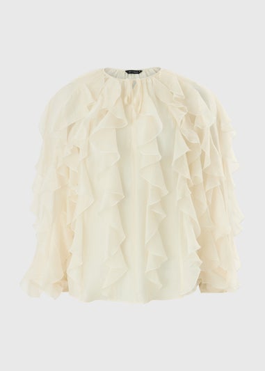 Et Vous Cream Frill Blouse