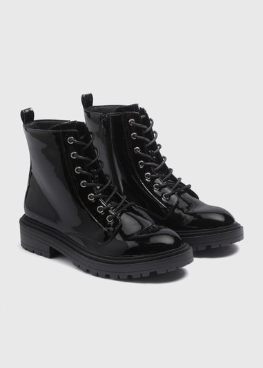 Black Lace Up Boots