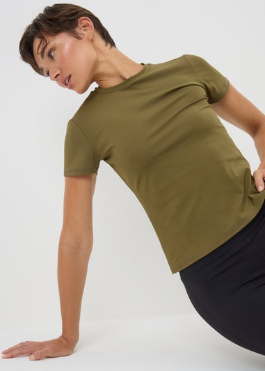 Souluxe Khaki Short Sleeve T Shirt