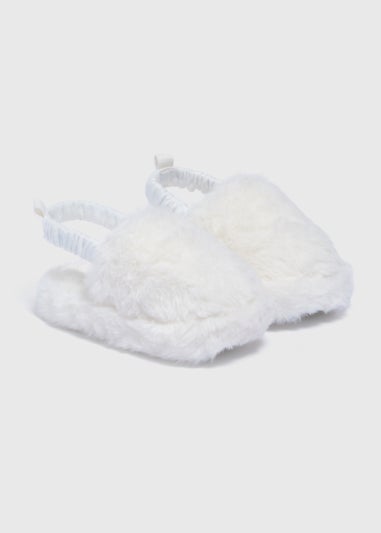 Baby Cream Fur Slippers (0-18mths)