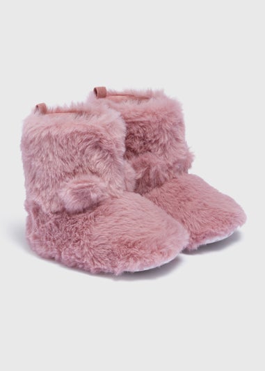 Baby Pink Slipper Boots (0-18mths)