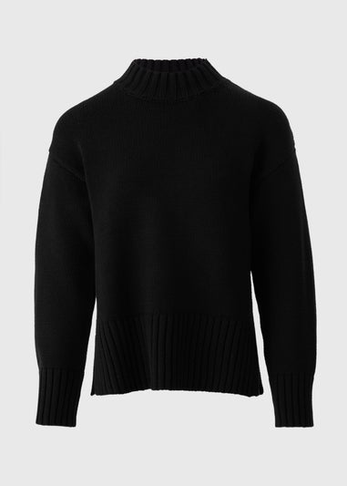 Black High Neck Knitted Jumper
