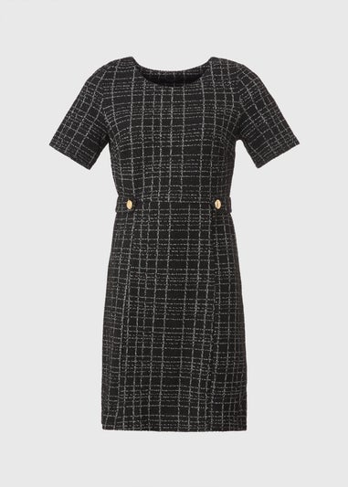 Et Vous Black Boucle Ponte Mini Dress
