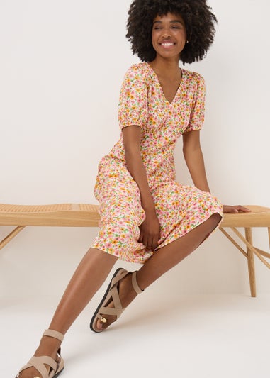 Multicolour Floral Midi Dress