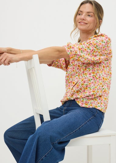 Multicoloured Ditsy Floral Blouse