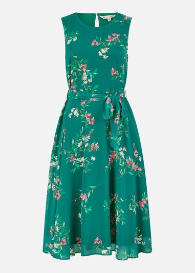 Yumi Green Daisy Print Skater Dress