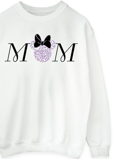 Disney Minnie Mouse Mum Leopard White Sweatshirt