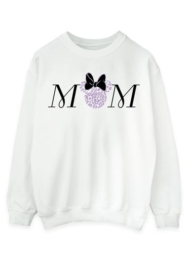 Disney Minnie Mouse Mum Leopard White Sweatshirt