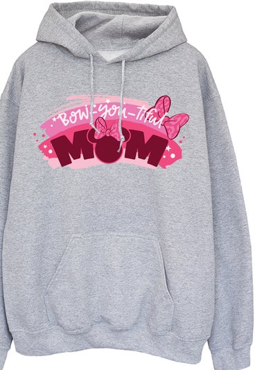 Disney Minnie Mouse Bow-ti-ful Mum Heather Grey Hoodie