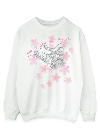 Disney Aristocats Love Is Where Mum Is White Sweatshirt